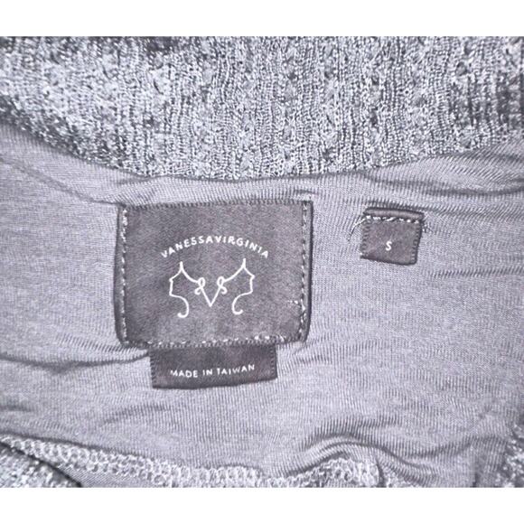 Anthropologie Vanessa‎ Virginia Gray Tweed Cowl Neck Sleeveless Top Small - Picture 7 of 7